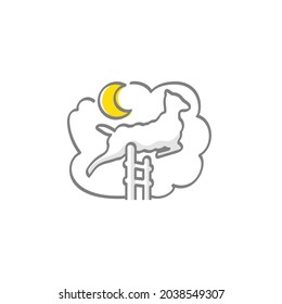 Counting Sleep insomnia symbol vector format for symbol, design element, infographic or any other purpose.