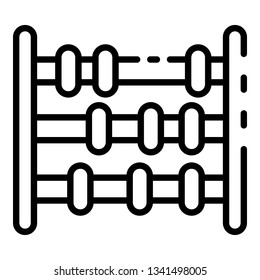 Counting toy icon. Outline counting toy vector icon for web design isolated on white background
