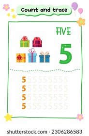 Counting and tracing numbers for kids