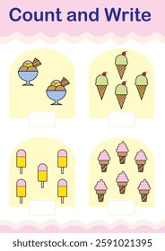 Counting worksheets for children to learn