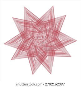 Innumerables estrellas utilizadas en este diseño en color rojo