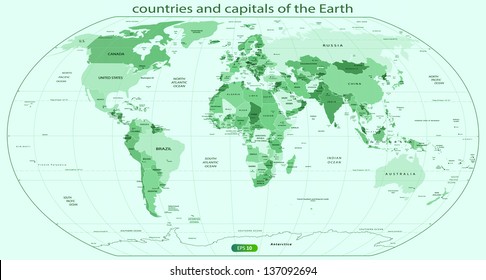 Countries and Capitals of the Earth