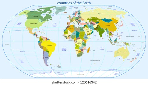 Map Of World With Equator Images Stock Photos Vectors