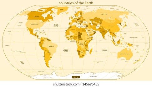 Countries of the Earth. Vector illustration