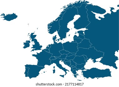 los países de europa en un mapa