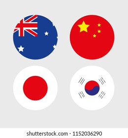 Countries flags vector