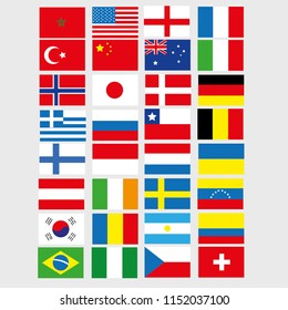 Countries flags vector