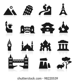 Countries icons set elegant series