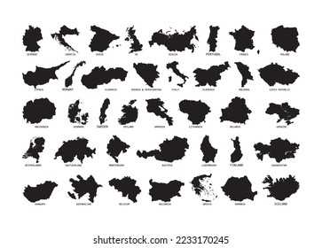 Countries Map vector For Print, Countries Map vector Clipart, Countries Map vector Illustration