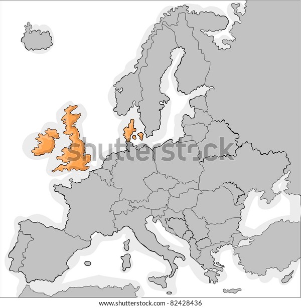 Countries That Joined European Union 1973 Stock Vector (Royalty Free ...