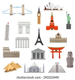 Countries Of The World Vector Logo Design Template. Architecture, Monument Or Landmark Icon.