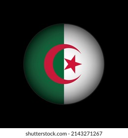 Country Algeria. Algeria flag. Vector illustration.
