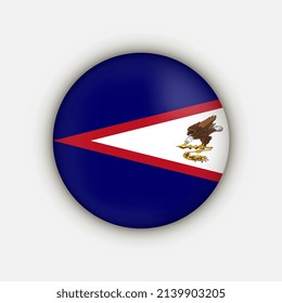 Country American Samoa. American Samoa flag. Vector illustration.