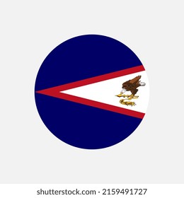 País Samoa Americana. Bandera de Samoa Americana. Ilustración vectorial.