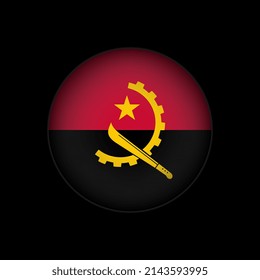 Country Angola. Angola flag. Vector illustration.