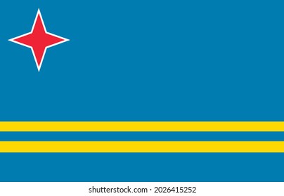 Country of Aruba flag vector icon