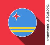 Country Aruba. Aruba flag. Vector illustration.