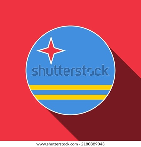 Country Aruba. Aruba flag. Vector illustration.