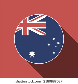 Country Australia. Australia flag. Vector illustration.