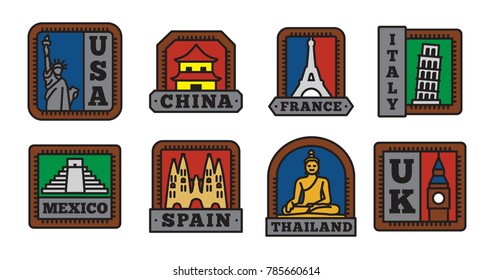 Country Badge Set Bundle