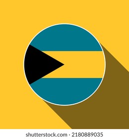 Country Bahamas. Bahamas flag. Vector illustration.