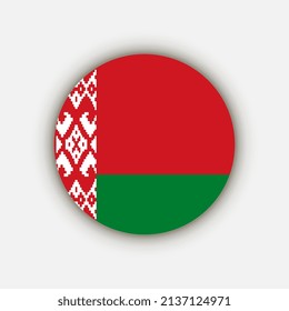 Country Belarus. Belarus flag. Vector illustration.