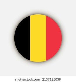 Country Belgium. Belgium flag. Vector illustration.