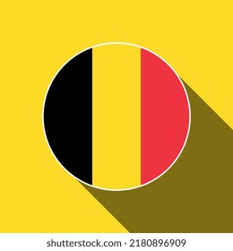 Country Belgium. Belgium flag. Vector illustration.
