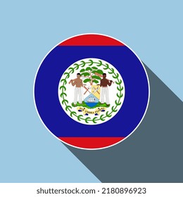 País Belice. Bandera de Belice. Ilustración vectorial.