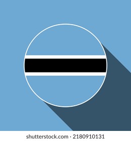 Country Botswana. Botswana  flag. Vector illustration.