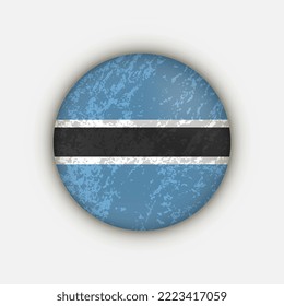 Country Botswana. Botswana  flag. Vector illustration.