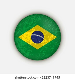Country Brazil. Brazil flag. Vector illustration.