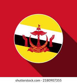 Country Brunei. Brunei flag. Vector illustration.