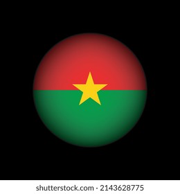 Country Burkina Faso. Burkina Faso flag. Vector illustration.