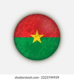 Country Burkina Faso. Burkina Faso flag. Vector illustration.
