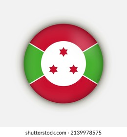 Country Burundi. Burundi flag. Vector illustration.