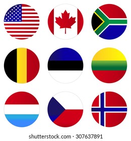 country button on white background