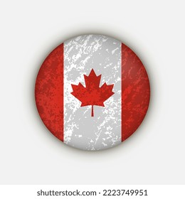 Country Canada. Canada flag. Vector illustration.