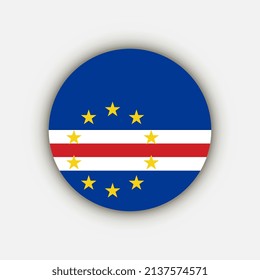 Country Cape Verde. Cape Verde flag. Vector illustration.