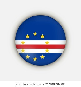 Country Cape Verde. Cape Verde flag. Vector illustration.