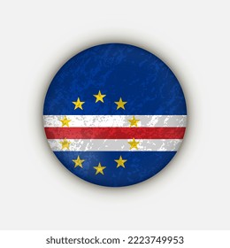 Country Cape Verde. Cape Verde flag. Vector illustration.