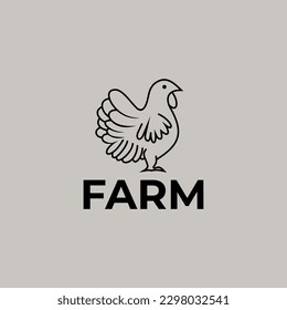 country chicken agriculture product vector logo design