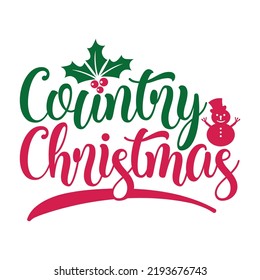 Country Christmas, New Year Summer Season, Santa Lover Gift Vector File