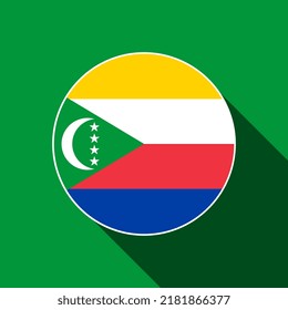 Country Comoros. Comoros flag. Vector illustration.