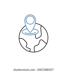 country concept line icon. Simple element illustration. country concept outline symbol design.