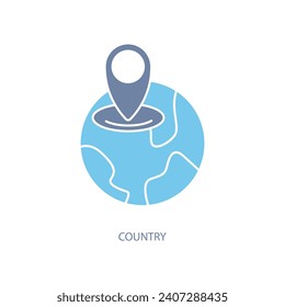 country concept line icon. Simple element illustration. country concept outline symbol design.