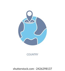 country concept line icon. Simple element illustration. country concept outline symbol design.