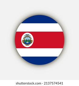 Country Costa Rica. Costa Rica flag. Vector illustration.