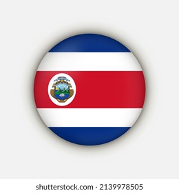 Country Costa Rica. Costa Rica flag. Vector illustration.