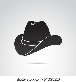 Country, cowboy, folk hat icon isolated on white background. Vector art.